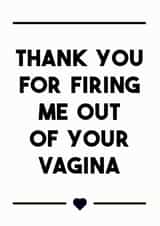 firing vagina Mothers Day Card 13835 created by Dark Heart Cards