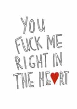 heart fuck me Valentines Day Card 41277 created by Craft isn't Dead!