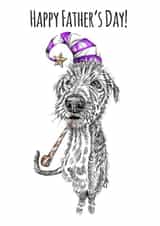 Happy Father's Day Funny Lurcher created by sarahcoxartwork