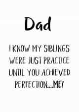 know siblings Father's Day Card 8419 created by Hoobynoo