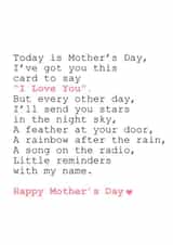 stars verse Mothers Day Card 2851 created by Always Sparkle
