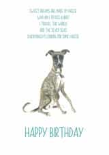 Funny Birthday Card - Dog - Sweet Dreams Are Made Of Cheese created by Sarah Maddox