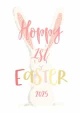 Hoppy First Easter Card - 2025 - Baby's First Easter - Baby Girl created by Sweetlove Press