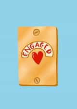 W/C engaged design - blue and gold created by Lucy Maggie Designs