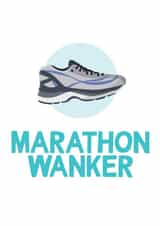 marathon wanker Birthday Card 16757 created by TeHe Gifts