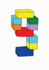 nine blocks Birthday Card 7040 created by A Ray of Sunshine Cards