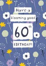 60 blooming Birthday Card 14853 created by Dinky Rouge