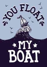 float boat Anniversary Card 37181 created by Woah there Pickle