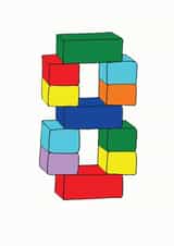 8th eight Birthday Card 7042 created by A Ray of Sunshine Cards