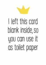 toilet paper Card 40445 created by Fly high art