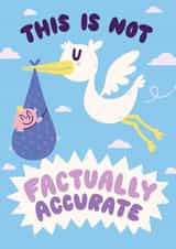 Funny illustrated new baby card created by Matt Joyce