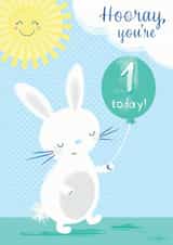 hooray rabbit Birthday Card 14857 created by Dinky Rouge