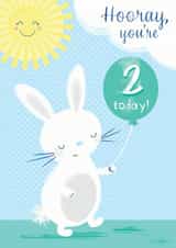hooray bunny Birthday Card 14858 created by Dinky Rouge