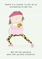 There's a runner in all of us card created by Rosie Made A Thing