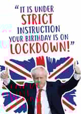 Lockdown instruction Birthday Card 33594 created by @linesbehind
