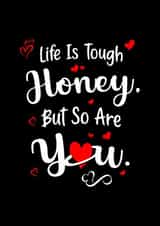 life is tough inspirational Thinking of you Card 15781 created by Steven Gill