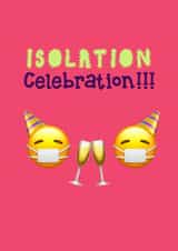 Isolation celebration - champagne card created by Ha! Go on then