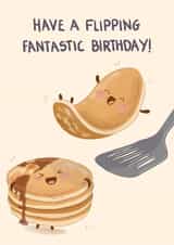 Pancakes Pun Birthday Card 15939 created by Squiggle Scribble