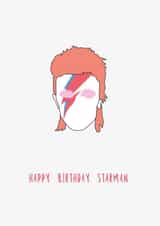 starman david bowie Birthday Card 17141 created by Dave Mohammed