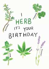 herb heard Birthday Card 5052 created by ROSE + DAFF