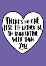 quarantine noone Love & Friendship Card 41823 created by KIO Cards