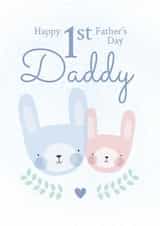 Daddy and Daughter First Father's Day Card created by Juniper and Rose Studio