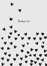 sending love hearts Thinking of you Card 13787 created by LAURA TRUBY DESIGNS