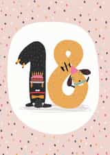 dog daschund Birthday Card 10262 created by Forever Funny