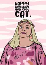 Tiger King Carole Baskin Cool Cat Birthday Card created by Charles Makes