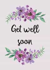 flowers adult Get Well Card 15954 created by Pippin Prints