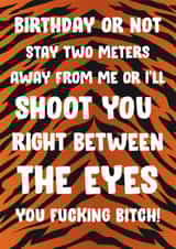 social distance meters Birthday Card 41908 created by Justin General