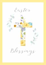 cross blessings Easter Card 2053 created by Pink Pig