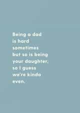 We're even Father's Day card created by Charly Clements