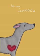 grey hound dog Thinking of you Card 15424 created by Ren Ellery