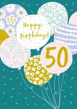 50 illustration Birthday Card 1717 created by Jessica Hogarth