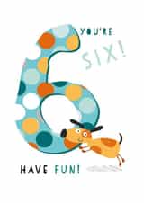 6 dog Birthday Card 2067 created by Pink Pig