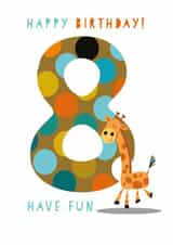 8 8th Birthday Card 2069 created by Pink Pig