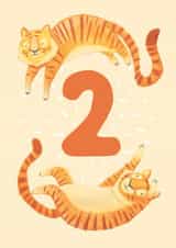 tiger party Birthday Card 16930 created by The Grey Earl