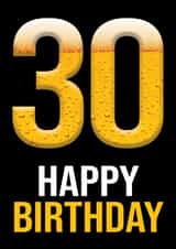 30 Booze Birthday Card 16493 created by DayCards