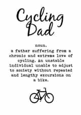 Father's Day Card for a Cyclist Dad - Cycling Dad created by Worry Less Design