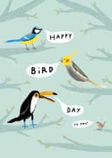 bird pun Birthday Card 1136 created by Sophie Corrigan