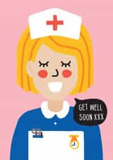 Retro Nurse Get Well Soon Card created by Studio Boketto