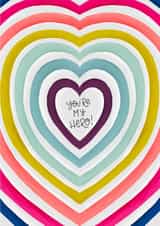 Rainbow heart Thinking of you Card 4291 created by Claire Lefevre