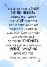 baby welcome to the world New Baby Card 17326 created by Rhymes To Remember