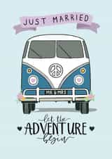 Classic VW van- just married created by Creaternet