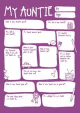 Cute Birthday Card - Auntie - My Auntie created by Bow & Bell