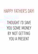 save money Father's Day Card 40447 created by Fly high art