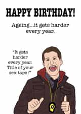 Jake Peralta Brooklyn 99 Happy Birthday Card created by Funnilyenough