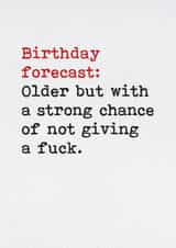 forecast older Birthday Card 12166 created by Brainbox Candy