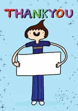 keyworker fill in Thank You Card 17429 created by The Squibbles®